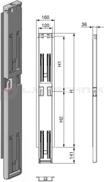 Tipper pillar 1100 25mm middle