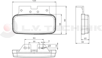 LED clearance lamp white 12-36V