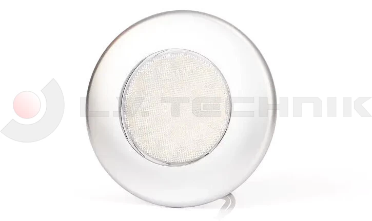 21-LED interior lamp silver round 9-36V