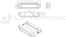 Yellow LED warning lamp 12-36V 1m