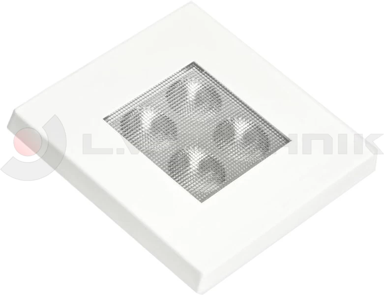 4-LED interior lamp white square 9-36V