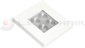 4-LED interior lamp white square 9-36V