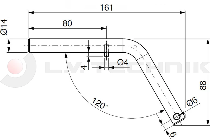 Tipper ball 50mm horizontal pin TIPO I