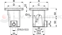 Tipping ball set 50mm horizontal 2t