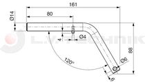 Tipping ball set 50mm horizontal 2t