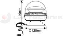 Warning lamp LED with magnet