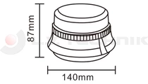 Warning lamp LED magnet