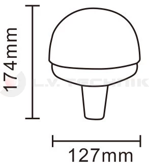 Rotating warning lamp LED