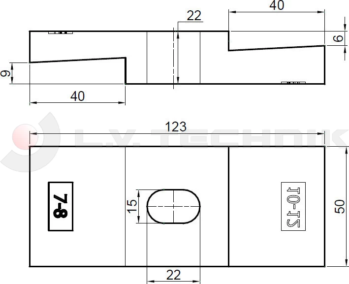 Segédalváz-rögzítő bak kicsi 