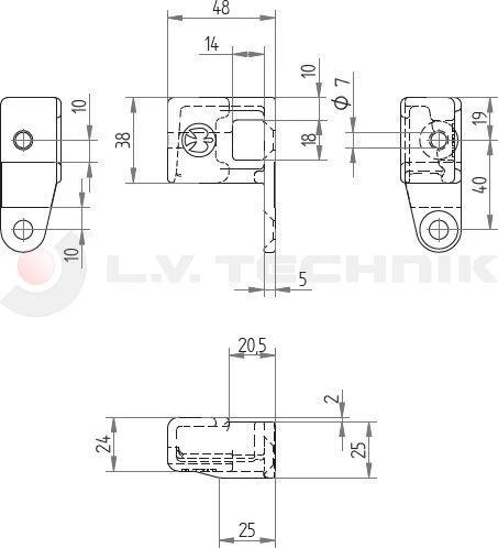 Fastener pocket 801 kit left