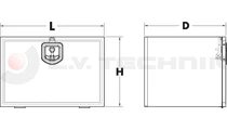 Galvanized toolbox 500 x 300 x 400