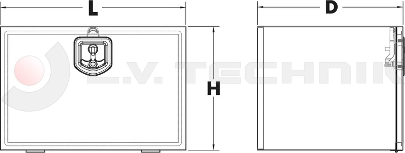 Galvanized toolbox 600 x 400 x 470