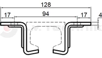 Stainless steel support for meat rail