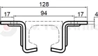 Stainless steel support for meat rail