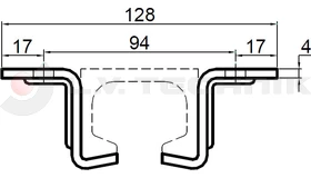 Stainless steel support for meat rail