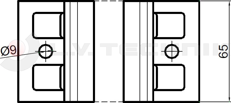 Stainless steel support fixing rail meat without chain