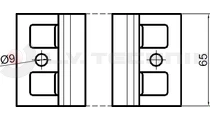 Stainless steel support fixing rail meat without chain