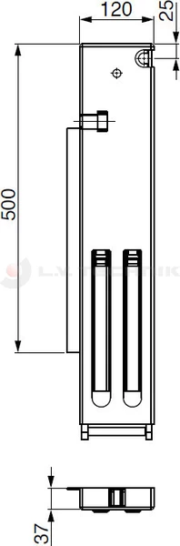 Tipper pillar 400/500 25mm rear left