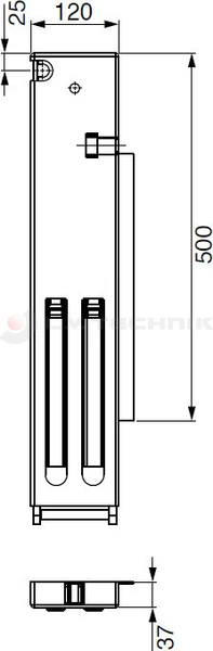 Tipper pillar 400/500 25mm rear right