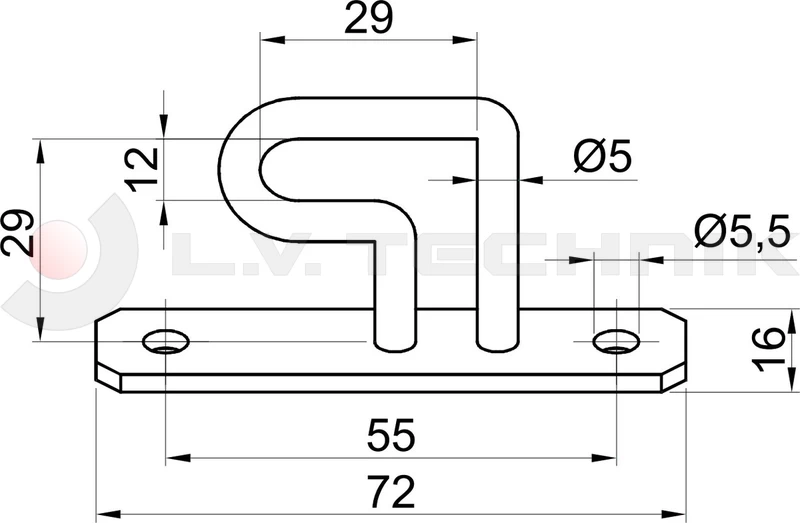 Offset lashing ring