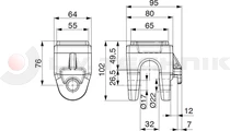 Tipping fork socket 7.5t 30-22/17mm