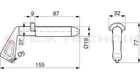 Fork locking pin 7.5t 30-19mm