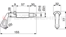 Fork locking pin 7.5t 30-21/16mm