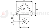 Lashing ring 1 hole