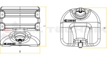 Water tank 18l squared with soap dispenser