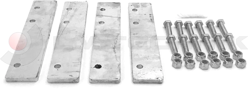 Fixing kit for aluminium bumper