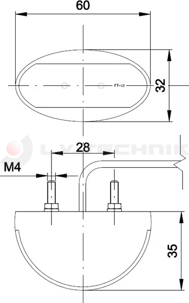 Helyzetjelző FT012 LED sárga FRISTOM
