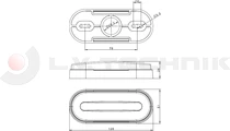 LED clearance lamp white 12-36V ADR