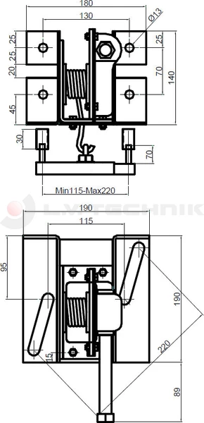 Wheel carrier 150-220mm