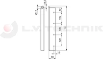 Pillar end profile for tipper 400mm