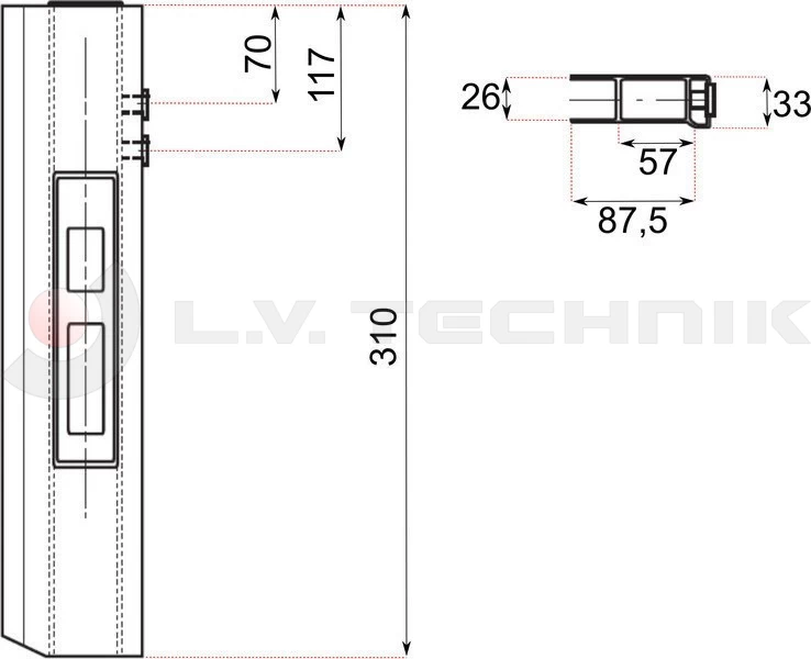 Zár 3.0.0.mm csapos IT jobb