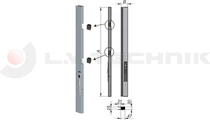 Side lock 1015mm right