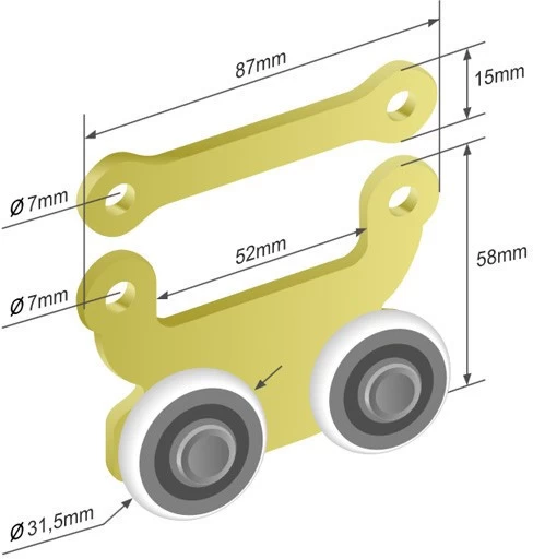 Görgő 31,5mm Kögel