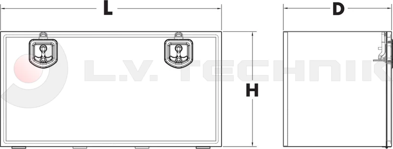 Szerszámosláda acél horg.Bawer 800x500x470 (HxMxSz)