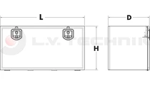 Galvanized toolbox 800 x 500 x 470