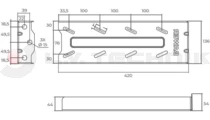 Szerszámosláda konzol készlet 420mm BAWER