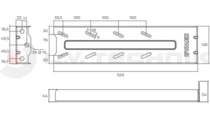 Szerszámosláda konzol készlet 520mm BAWER