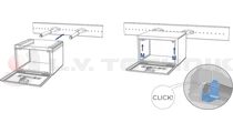 Stainless steel toolbox 500 x 350 x 400