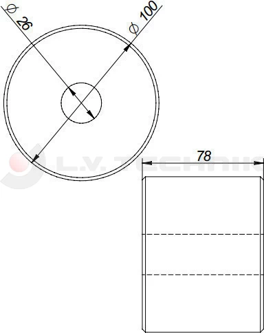 Görgős ütközőhöz gumigörgő 80x100mm