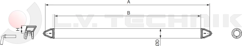 Front three-way tipping beam 5t