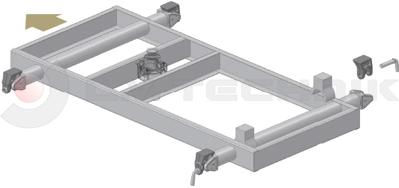 Billenő tengely ELSŐ 7.5T 2000mm