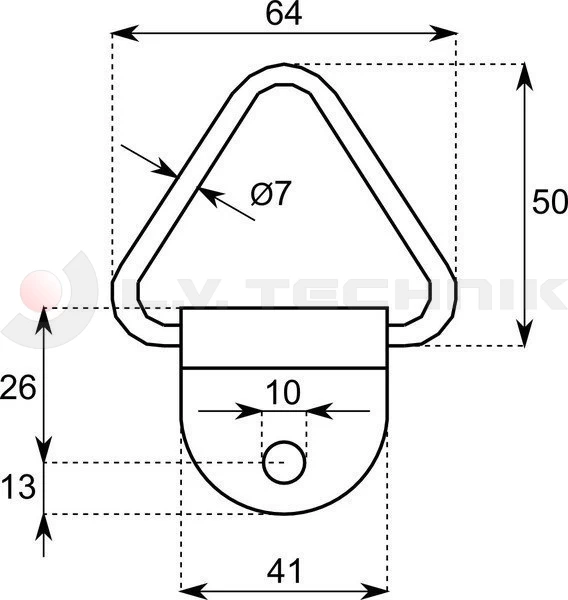 Lashing ring 1 hole