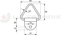 Lashing ring 1 hole