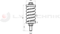 Elastic fixing system M12x140