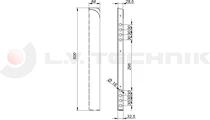 Timberholder 600x29x64 Steel KTF to Rivet left
