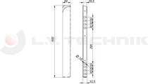 Timberholder 600x29x64 Steel KTF Right to Rivet right